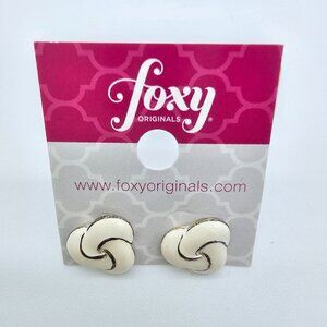 Women's Earrings White by Foxy Originals
